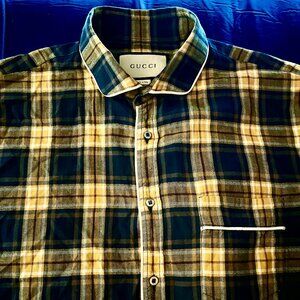 GUCCI PLAID FLANNEL SHIRT - MEDIUM  *EXCELLENT*